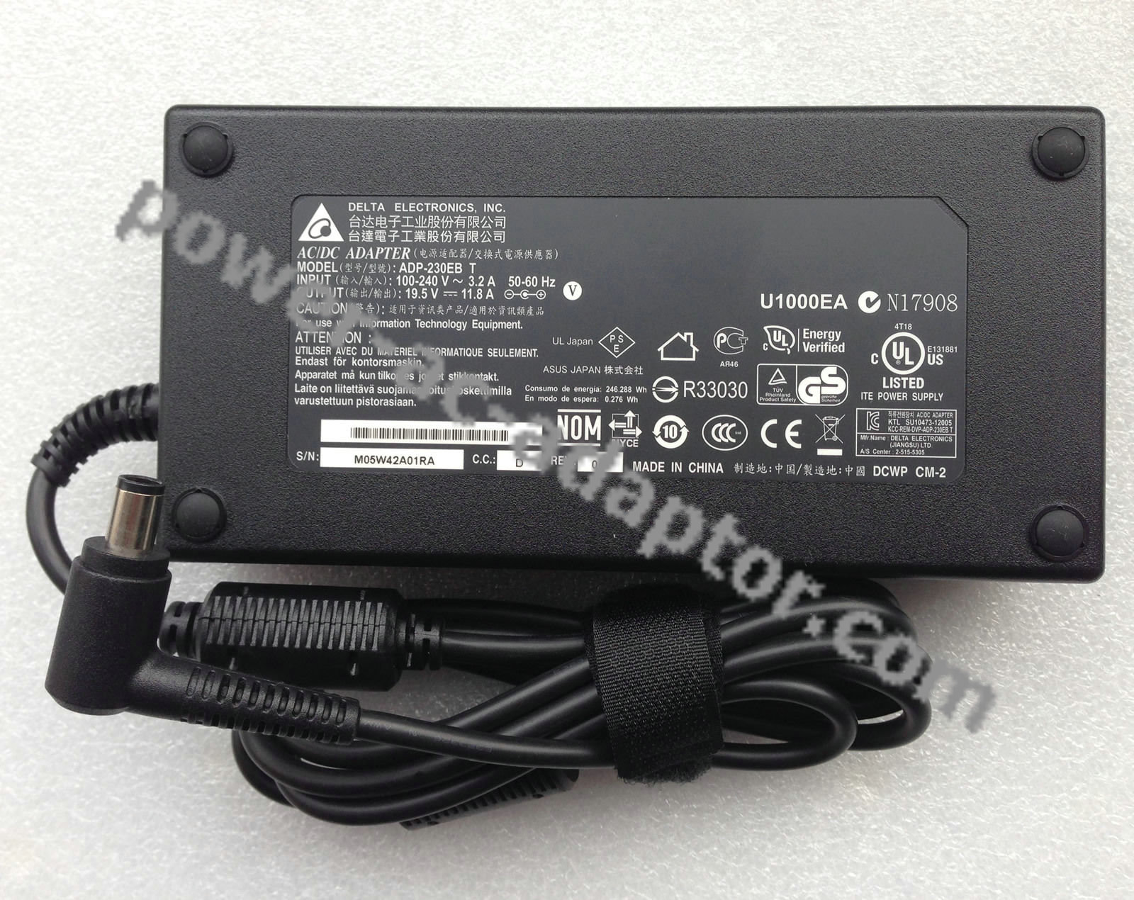 19.5V 11.8A 230W ADP-230EB T ASUS ROG G750JZ-DS71 AC Adapter - Click Image to Close
